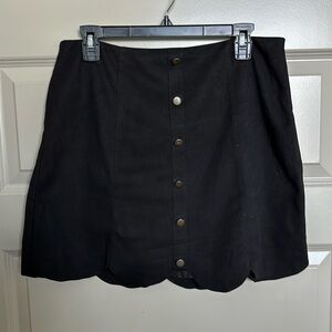 Black scalloped skirt. Lauren Conrad brand. Size 10